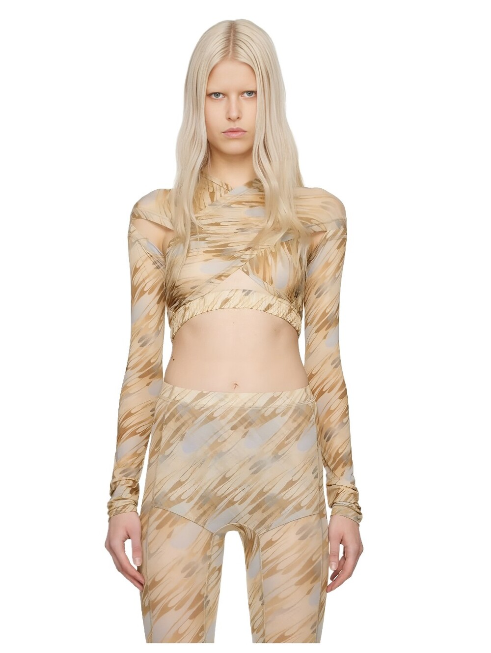 KNWLS Anti Cross Over Crop Top Size XS in Actofire